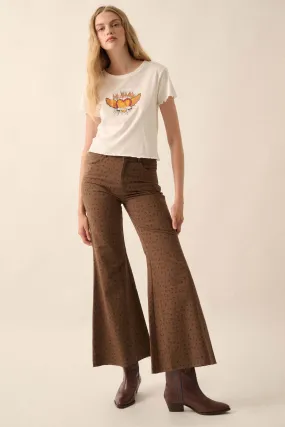 Dynamite Daisy Floral Twill Cropped Flare Pants Dynamite Daisy Floral Twill Cropped Flare Pants