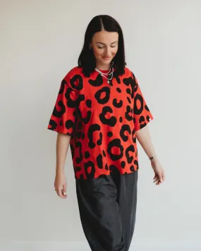 Elsie Oversized Animal Print T-Shirt Elsie Oversized Animal Print T-Shirt