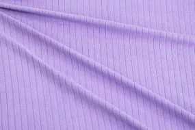 End of Bolt: 1 yard of Fashion Double Brushed Soft 8x2 Rib Solid Lilac Purple Knit 200 GSM -remnant End of Bolt: 1 yard of Fashion Double Brushed Soft 8x2 Rib Solid Lilac Purple Knit 200 GSM -remnant
