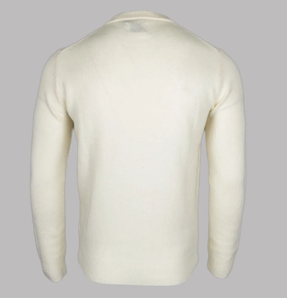 Farah Birchall Lambswool Jumper Ecru