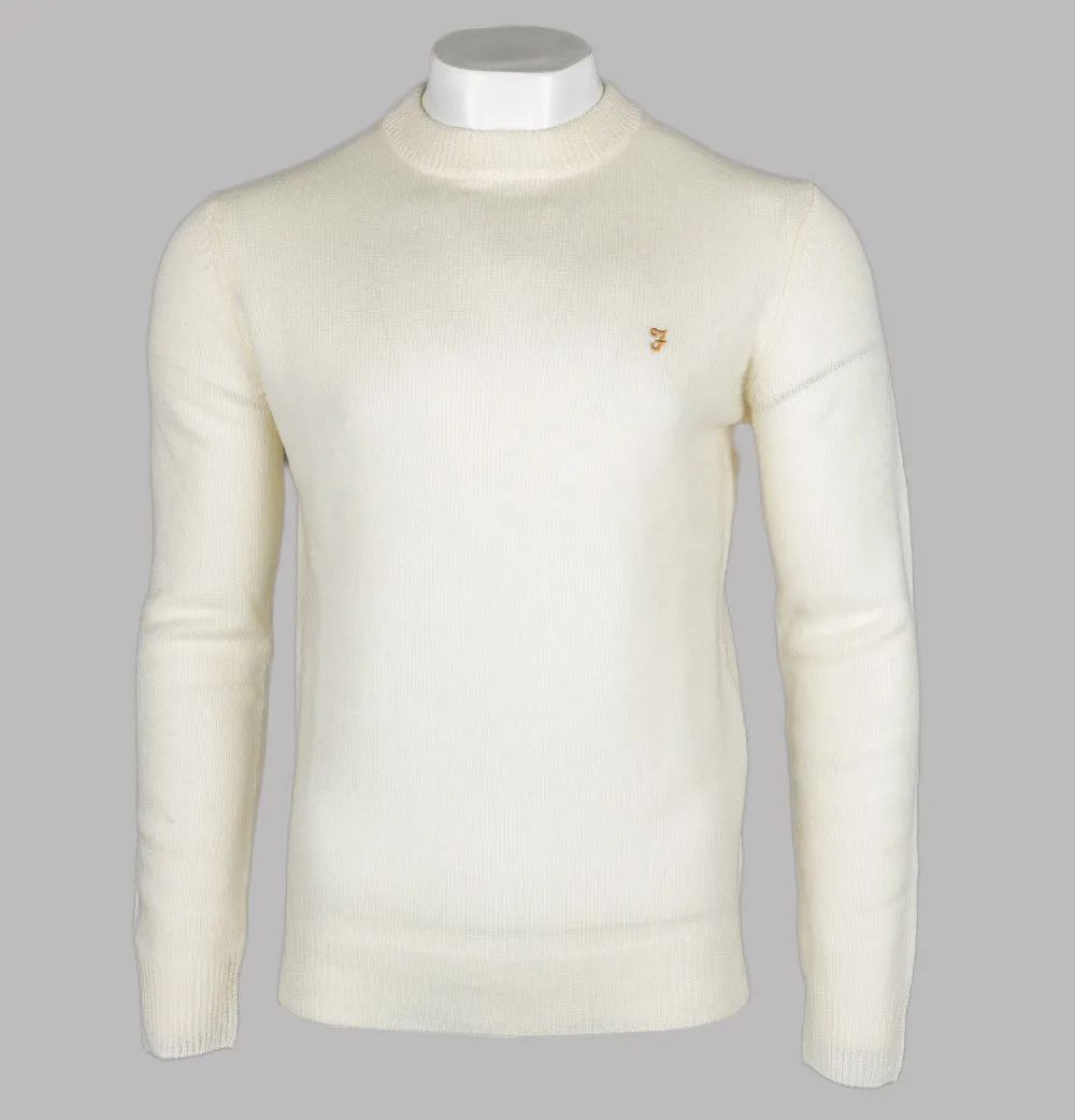 Farah Birchall Lambswool Jumper Ecru