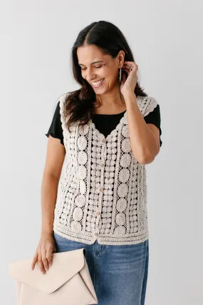 'Flora' Crochet Knit Vest 'Flora' Crochet Knit Vest