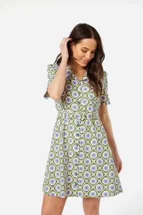 Flower Tile Mini Dress Flower Tile Mini Dress