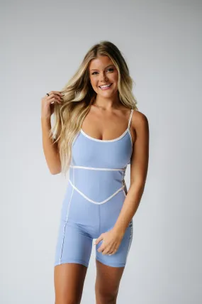 Geneva Active Romper- Blue Geneva Active Romper- Blue