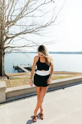 Get With It Active Romper - Black Get With It Active Romper - Black
