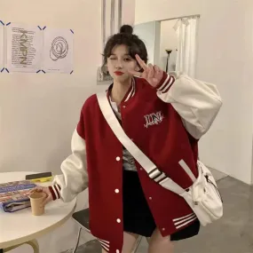 Getadme Harajuku Y2k Oversized Bomber Jackets Women Letter Print Embroidery Varsity Baseball Jacket Vintage Korean Streetwear Getadme Harajuku Y2k Oversized Bomber Jackets Women Letter Print Embroidery Varsity Baseball Jacket Vintage Korean Streetwear