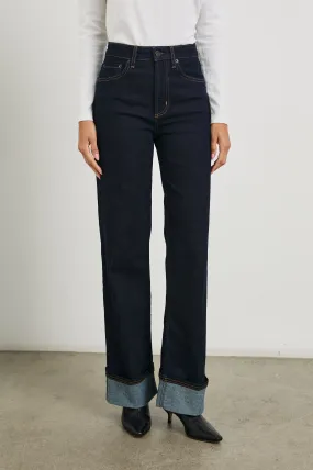 GETTY WIDE LEG - MIDNIGHT BLUES CUFFED GETTY WIDE LEG - MIDNIGHT BLUES CUFFED