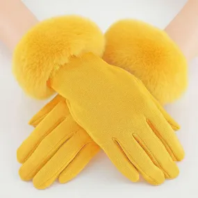 Gloves Fur Trim Winter Gloves for Women Gloves Fur Trim Winter Gloves for Women