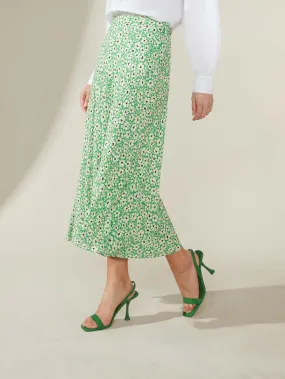 Green Ditsy Print Skirt Green Ditsy Print Skirt