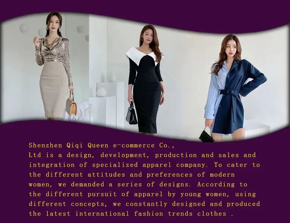 H Han Queen Knitted Turtleneck Sweater Bodycon Dress Bottoming Women Soft Elastic Autumn Winter Midi Party Dresses With Belt