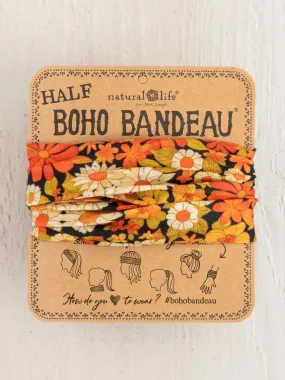 Half Boho Bandeau® Headband - Ditsy Garden Black Half Boho Bandeau® Headband - Ditsy Garden Black