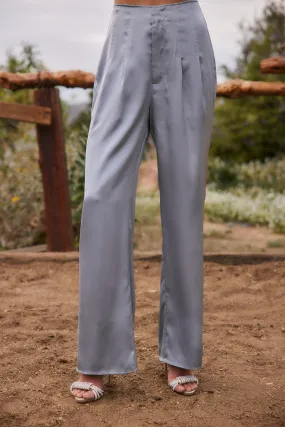 Halley Blue Satin Trousers Halley Blue Satin Trousers