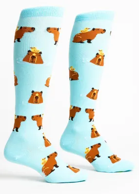 Happy Capybara Knee Socks Happy Capybara Knee Socks