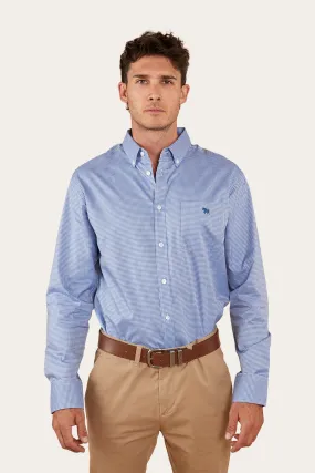 Heritage Mens Check Dress Shirt - Blue Heritage Mens Check Dress Shirt - Blue