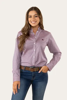 Heritage Womens Check Dress Shirt - Burgundy Heritage Womens Check Dress Shirt - Burgundy