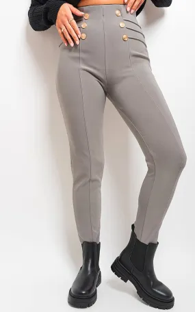 High Waisted Button Front Leggings High Waisted Button Front Leggings