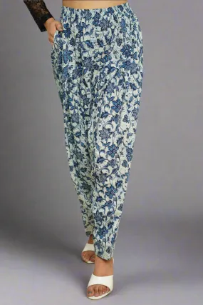 Indigo Floral Cotton Salwar Indigo Floral Cotton Salwar