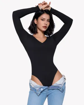 Long Sleeve Double Lined Bodysuit Shapewear Long Sleeve Double Lined Bodysuit Shapewear