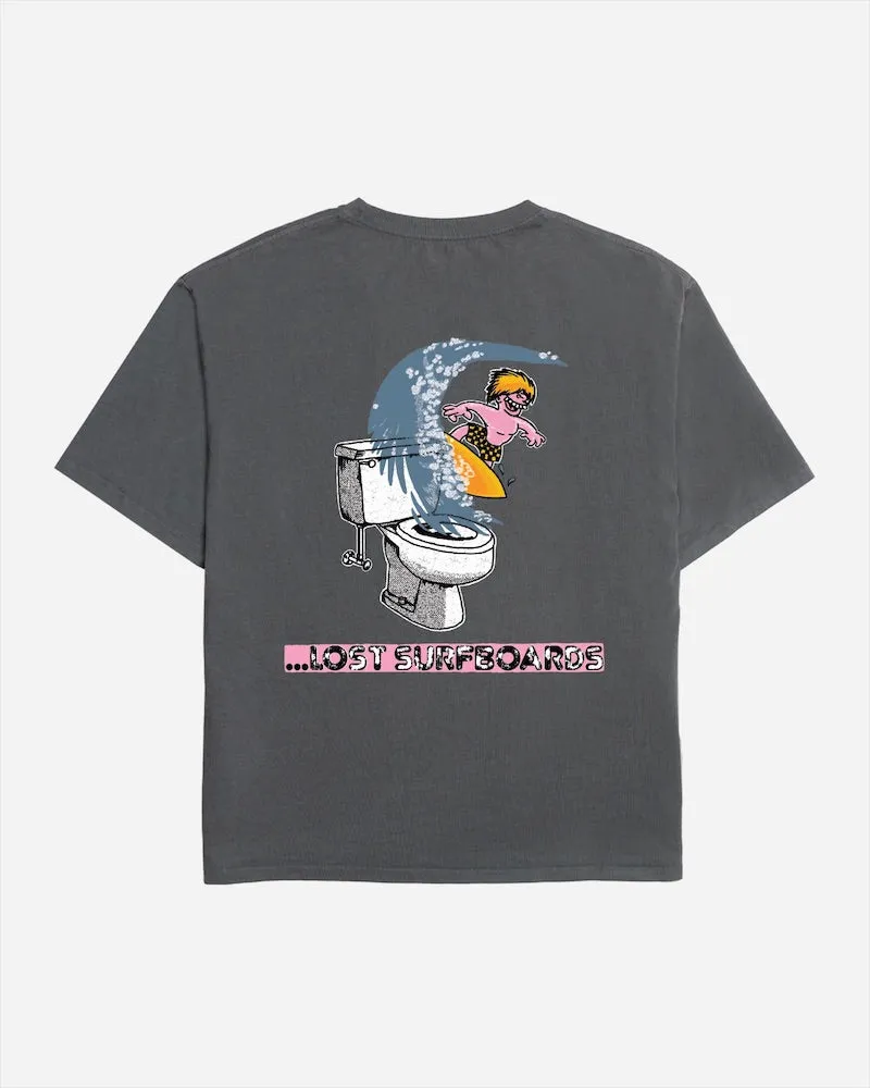 Lost Mens Crappy Waves T-Shirt - Vintage Black