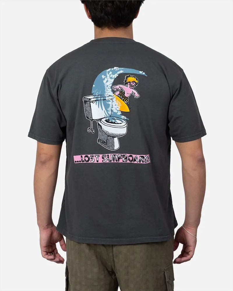 Lost Mens Crappy Waves T-Shirt - Vintage Black