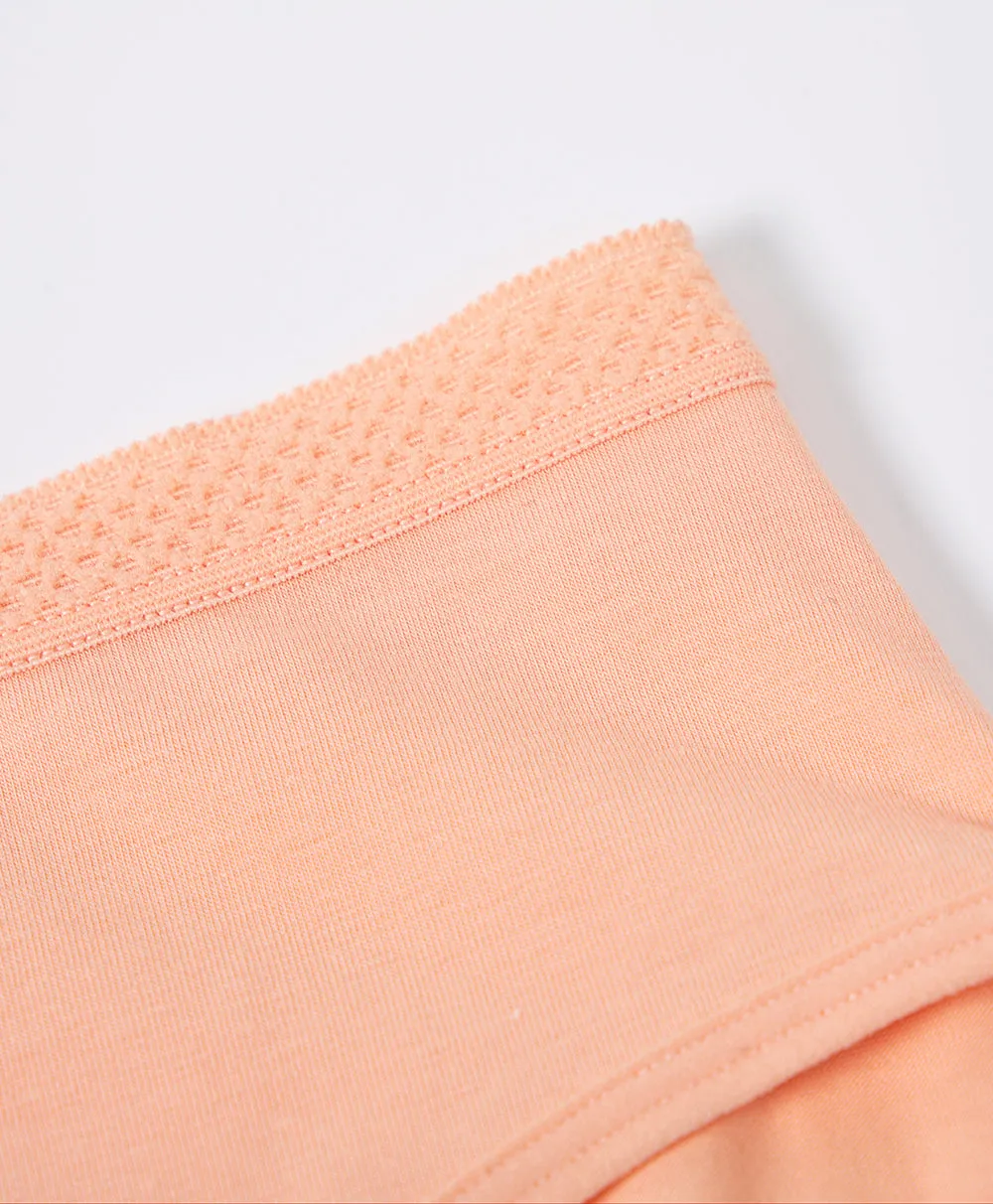 Mellow Peach Cotton 5-pack Midi Panties