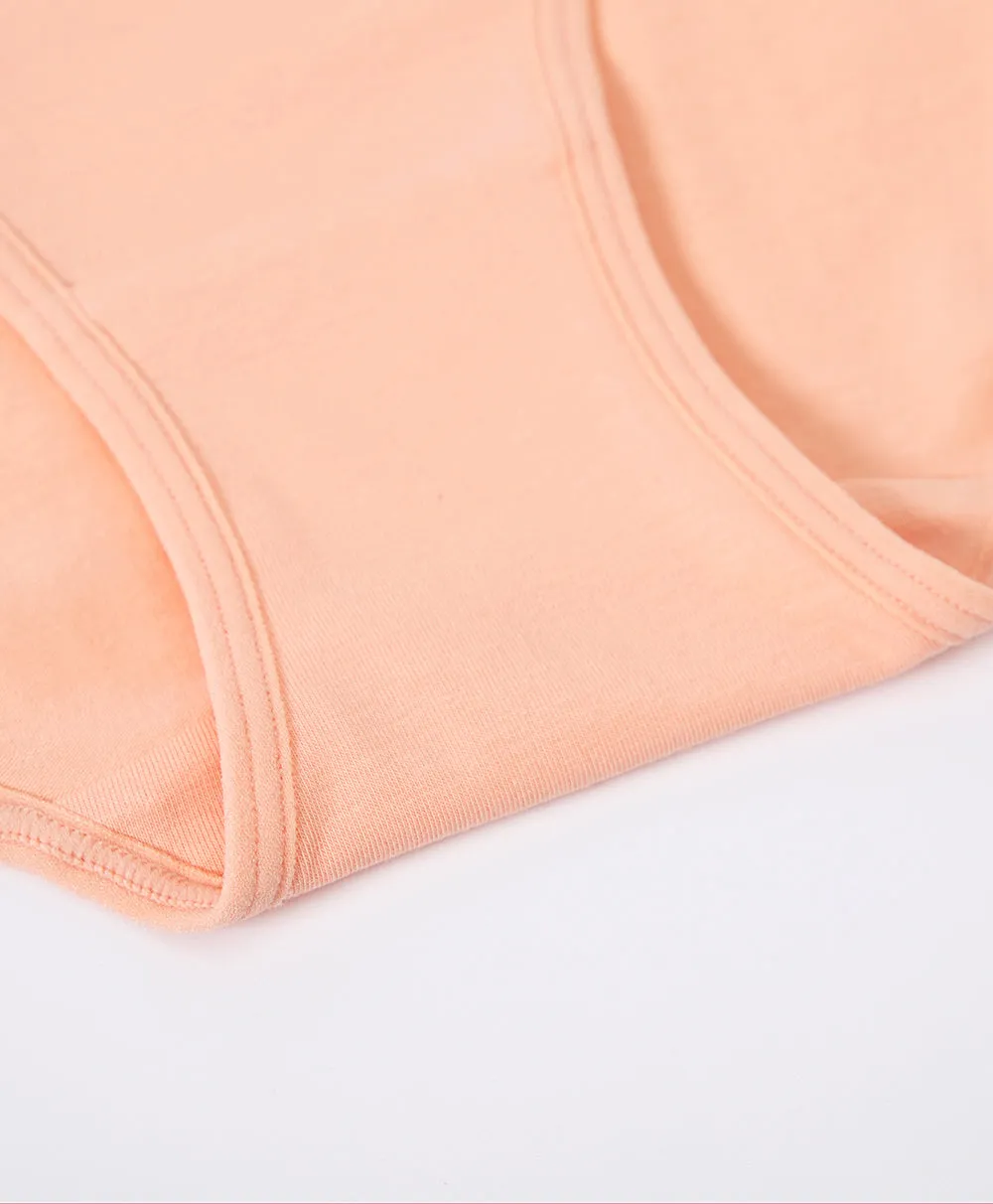 Mellow Peach Cotton 5-pack Midi Panties