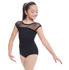 Mesh Cap Sleeve Leotard -- Black -- Adult 5016 Mesh Cap Sleeve Leotard -- Black -- Adult 5016