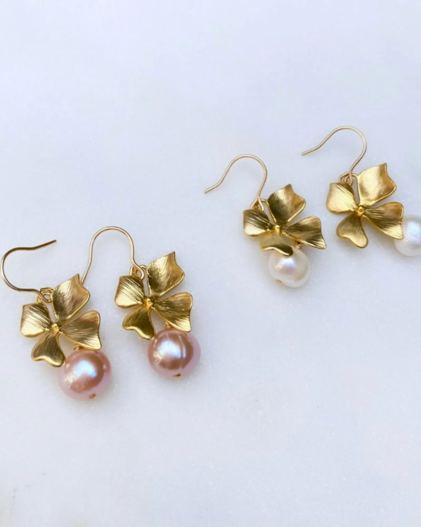Mini Floral Pearl Earrings