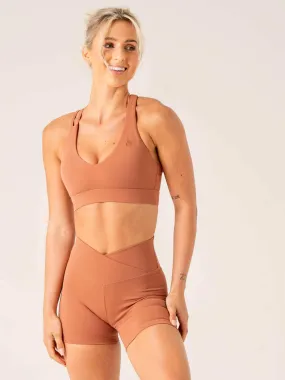 Momentum V-Neck Sports Bra - Clay Momentum V-Neck Sports Bra - Clay
