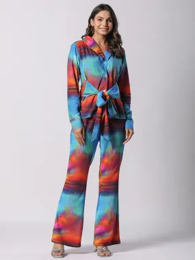 Multi Duet-Delight Designer Printed Modal Co-ord Set Multi Duet-Delight Designer Printed Modal Co-ord Set