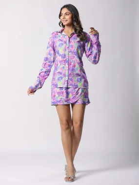 Multi Subtle Hues Printed Modal Co-ord Set Multi Subtle Hues Printed Modal Co-ord Set
