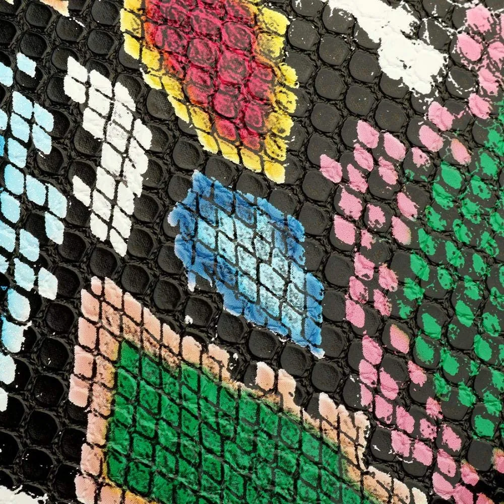 Multicolor Snakeskin Purse
