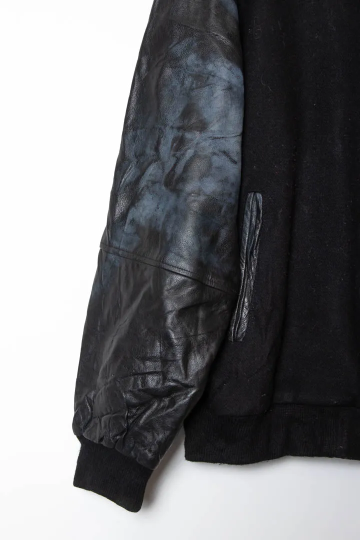 New York Yankees Leather/Wool Bomber Jacket (L)
