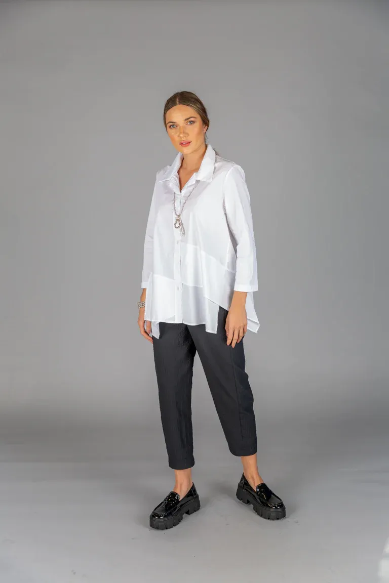 Paolo Tricot Sale, WT110250 Buttoned Flare Shirt 50% Off Regular Price