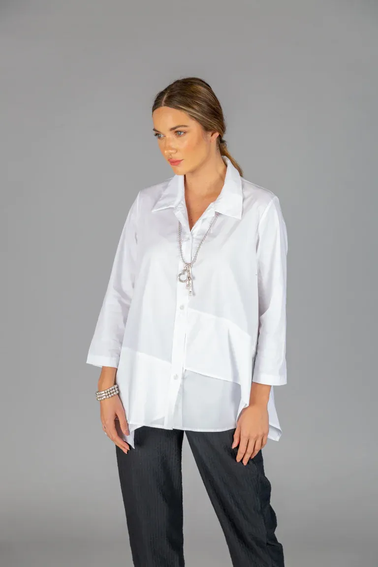 Paolo Tricot Sale, WT110250 Buttoned Flare Shirt 50% Off Regular Price