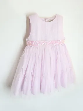Party wear Light Purple Cotton Blend Zipper Closure Fit & Flared Sequin Party wear Dress For Girls Party wear Light Purple Cotton Blend Zipper Closure Fit & Flared Sequin Party wear Dress For Girls