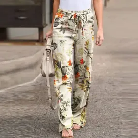RUNA VINTAGE PRINT PANTS ORANGE RUNA VINTAGE PRINT PANTS ORANGE