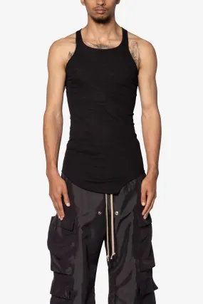 Sheer Knit Racer Tank - Black Sheer Knit Racer Tank - Black
