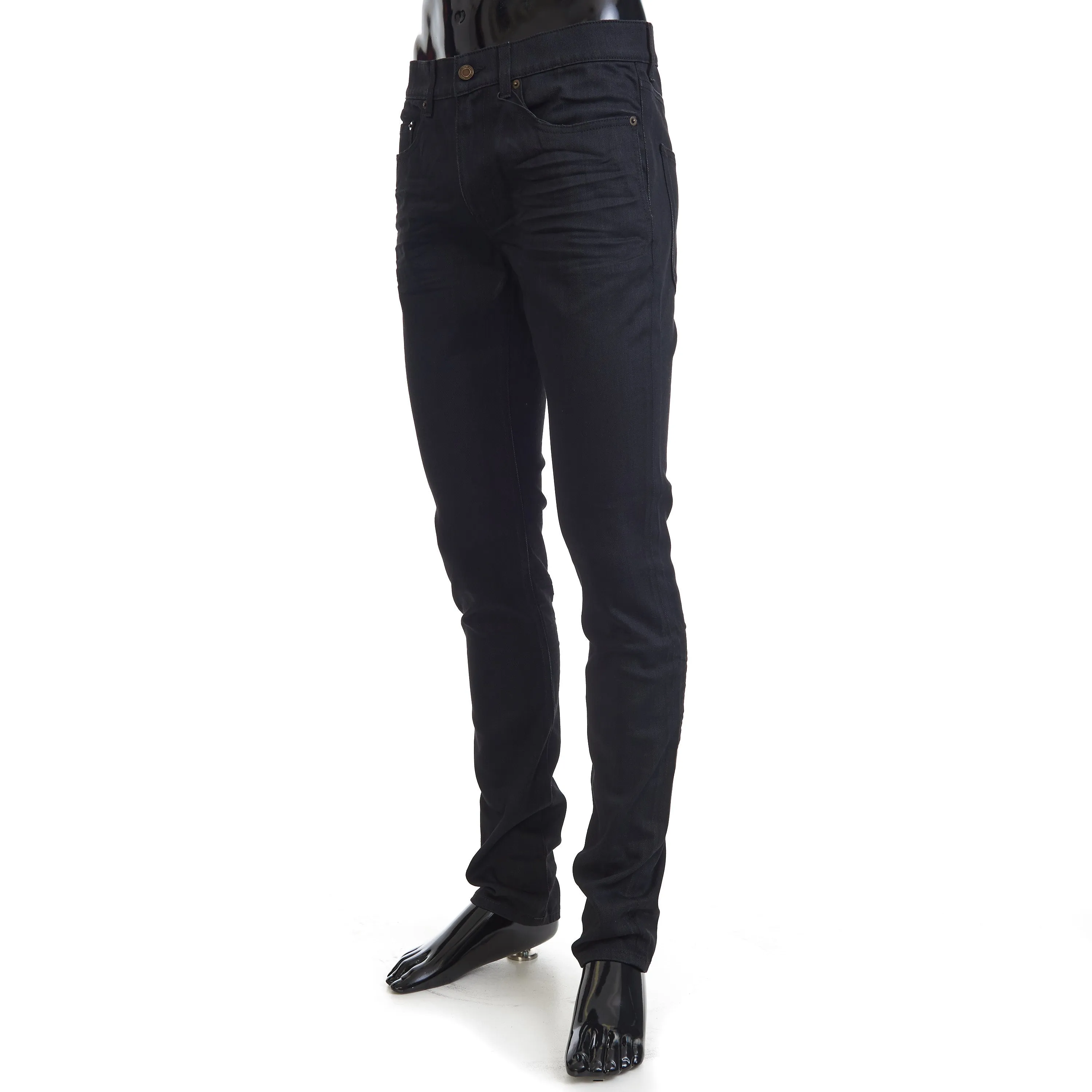 Skinny Jeans In Used Black Denim