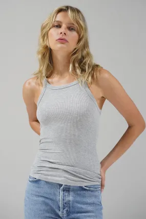 Skinny Racer Ribbed Tank - Heather Grey Skinny Racer Ribbed Tank - Heather Grey