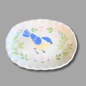 Spring Bluebird Oval Small Tray Spring Bluebird Oval Small Tray