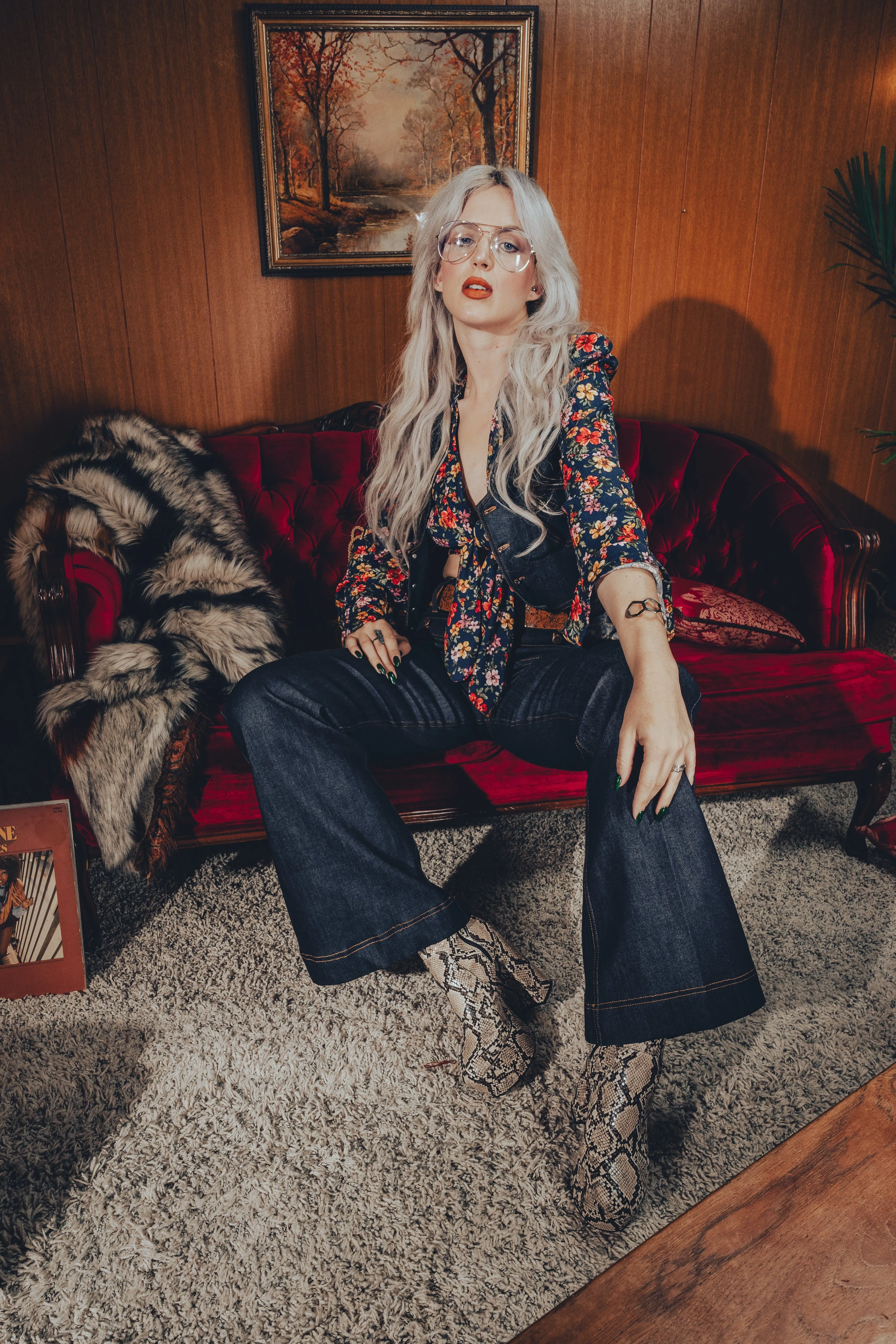 Stevie High Rise Jeans - Dark Denim