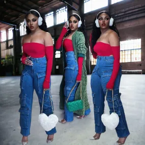 The Arm Connection  Bodysuit (Red ) The Arm Connection  Bodysuit (Red )