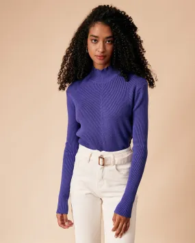 The Solid Mock Neck Slim Fit Knit Top The Solid Mock Neck Slim Fit Knit Top