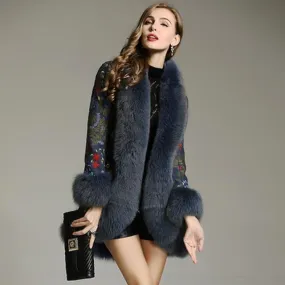 Top Quality Embroidery Wool Coat Top Quality Embroidery Wool Coat