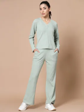 V Neck Long Sleeves Odour Free Top With Trouser For Women V Neck Long Sleeves Odour Free Top With Trouser For Women
